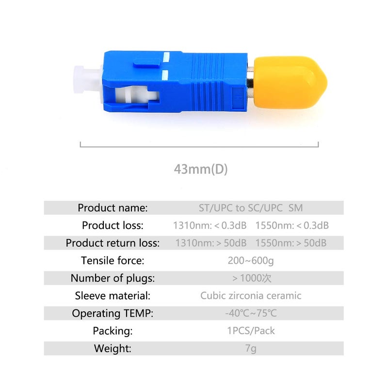 KELUSHI FTTH Optical Equipment Tool SC Male to ST Female Hybrid Singlemode 9/125 SM Optical Fiber Adapter Connctor for Digital Communication - Image 5